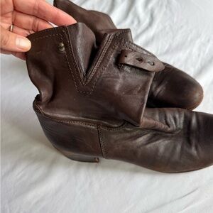 Vintage Italian Brown Ankle Boots
